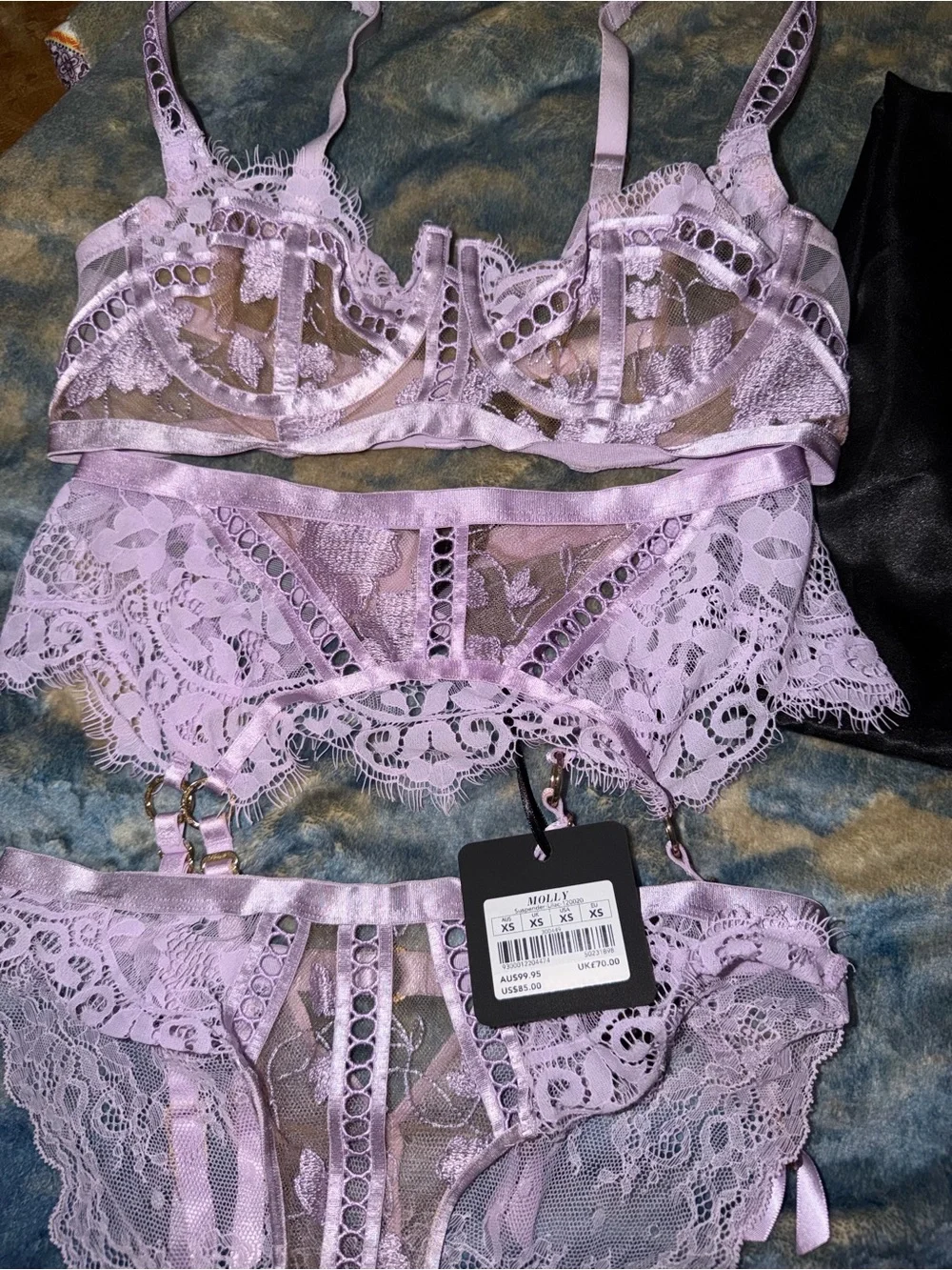 Honey Birdette Molly set in lilac